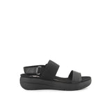 Strap Breathe Gore Sandal In Bold Black Leather