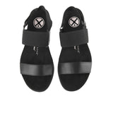 Strap Breathe Gore Sandal In Bold Black Leather