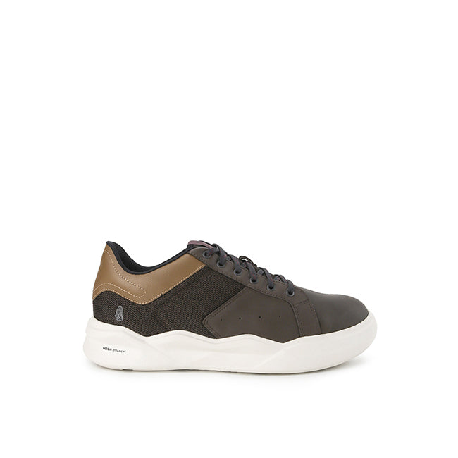 Hush Puppies Sepatu Pria Sneakers Rush Sneaker In Dark Brown Leather