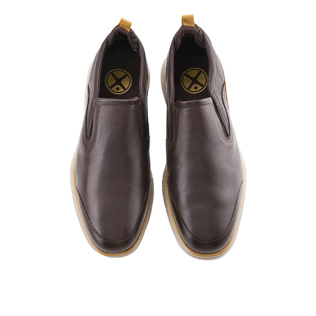 Advance Wthr Slipon In Dark Brown Leather