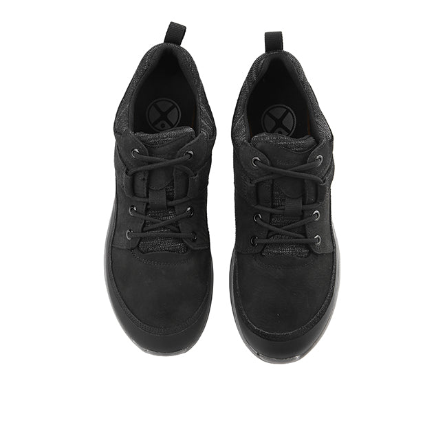 Hush Puppies Sepatu Pria Sneakers Elevate Wthr Sneaker In Bold Black Nubuck