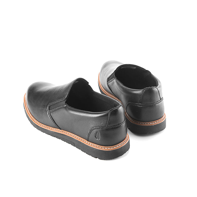 Slip On Jenson Slip In Bold Black Leather