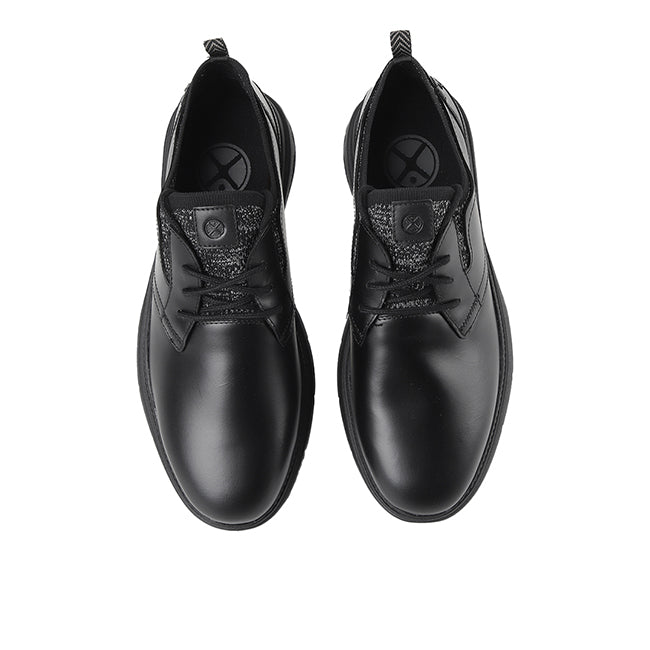 Excel Lace Up In Bold Black Leather