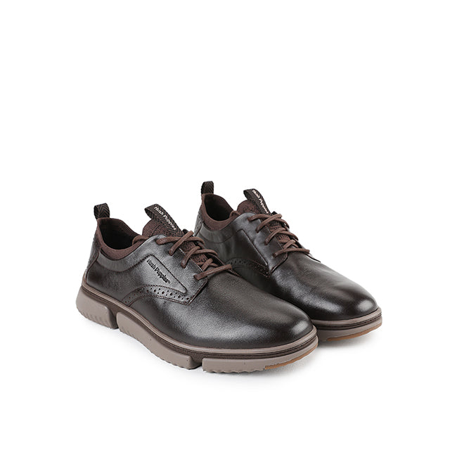 Bennet Laceup In Dark Brown Leather