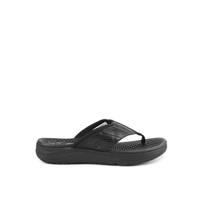 Activate Toepost In Bold Black Leather