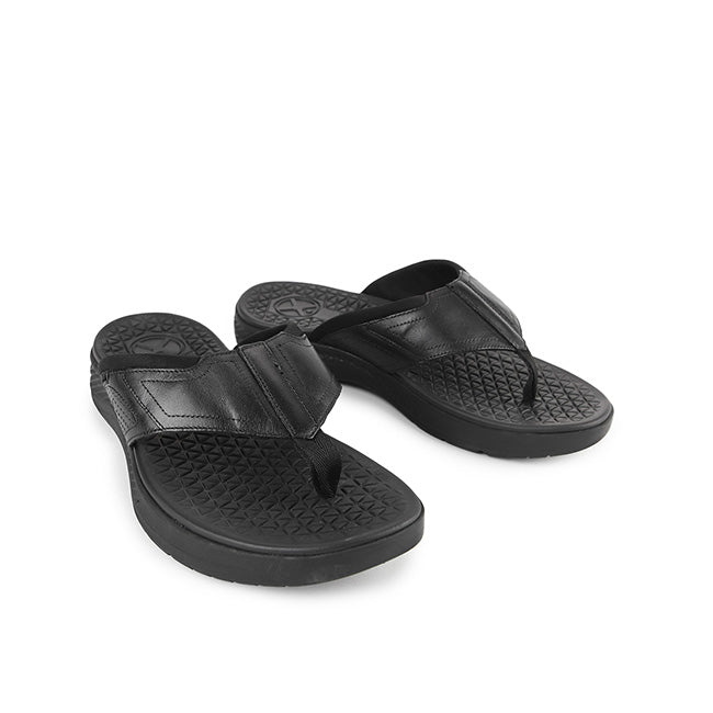 Activate Toepost In Bold Black Leather