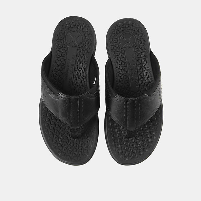 Activate Toepost In Bold Black Leather