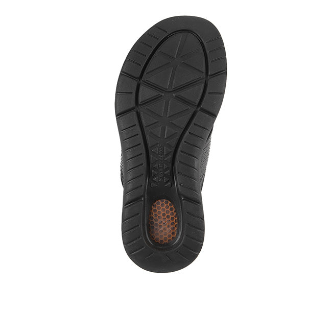Activate Toepost In Bold Black Leather