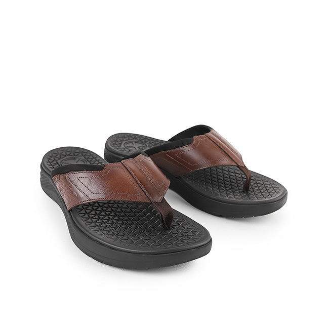 Activate Toepost In Dark Brown Leather