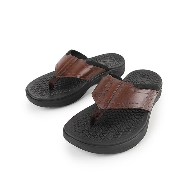 Activate Toepost In Dark Brown Leather