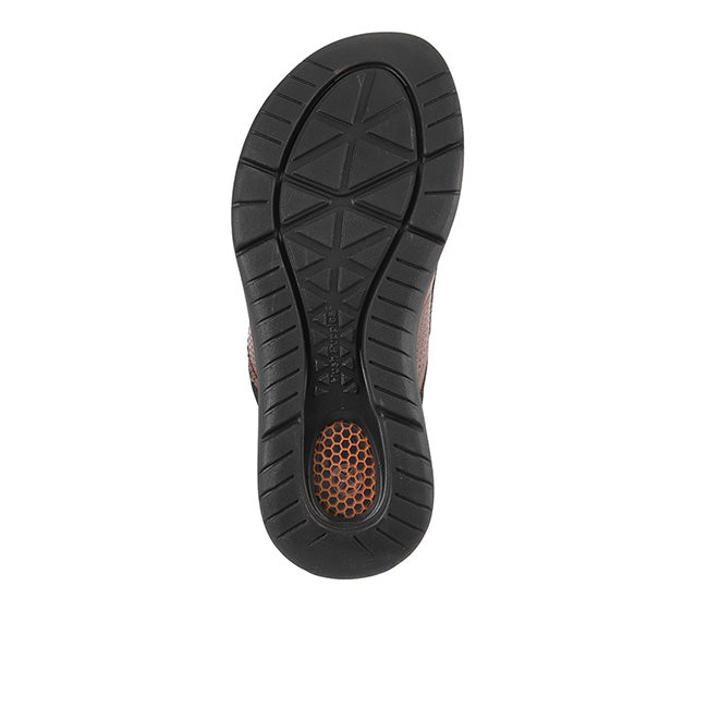 Activate Toepost In Dark Brown Leather