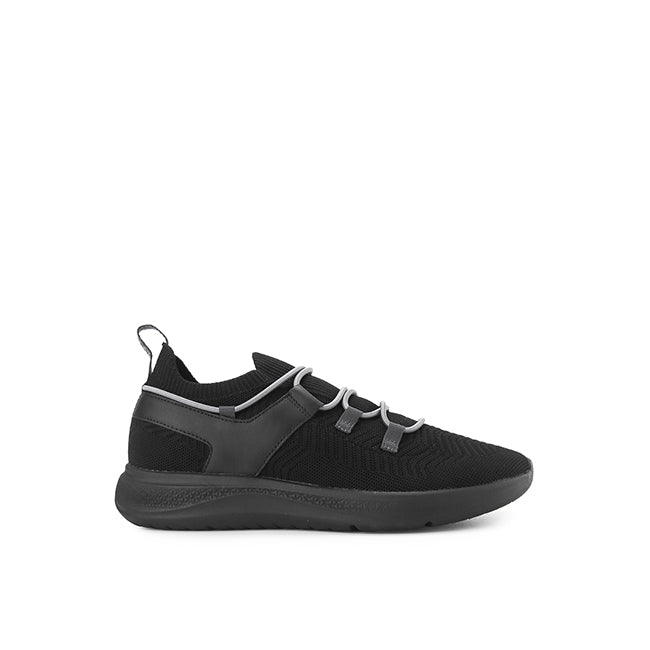 Hush Puppies Sepatu Pria Lace Up Elevate Knit Lace In Bold Black Knit