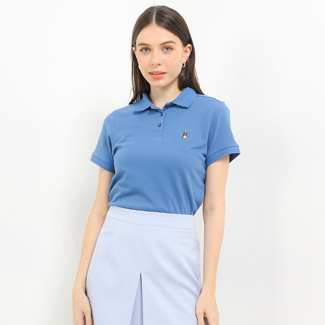 Hush Puppies Pakaian Wanita Bsc Farrona Polo In Blue
