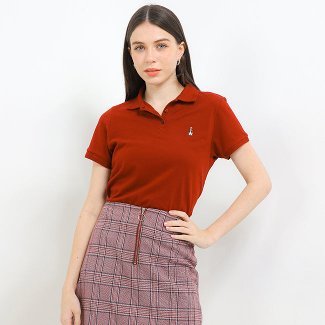 Hush Puppies Pakaian Wanita Bsc Farrona Polo In Maroon