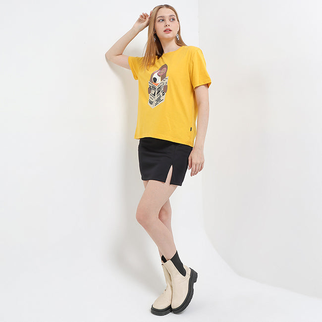 T Shirt Notizia In Mustard