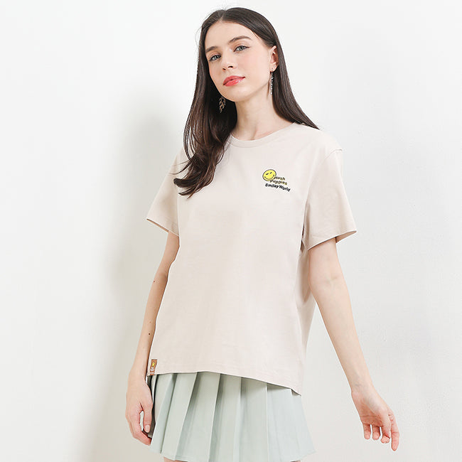 T-Shirt Bassethound X Smileyworld Tee In Beige