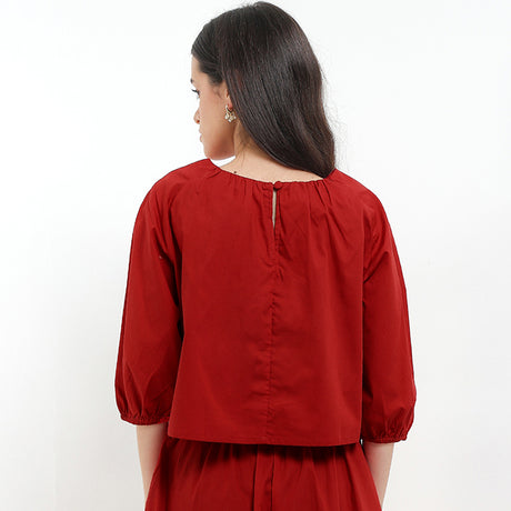 Blouse Cny Alegra Ss  In Red