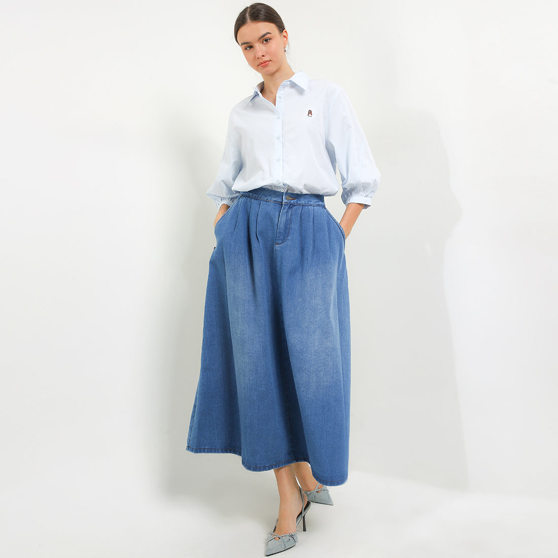 Skirt Emalika In Medium Blue