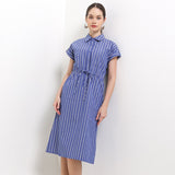 Shirt Dress Larisha In Medium Blue