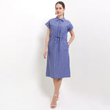 Shirt Dress Larisha In Medium Blue