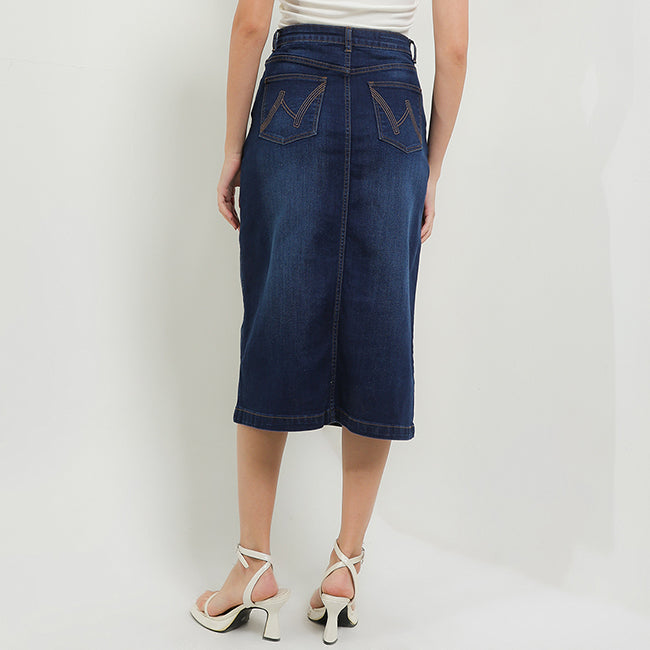 Skirt Louby In Dark Blue