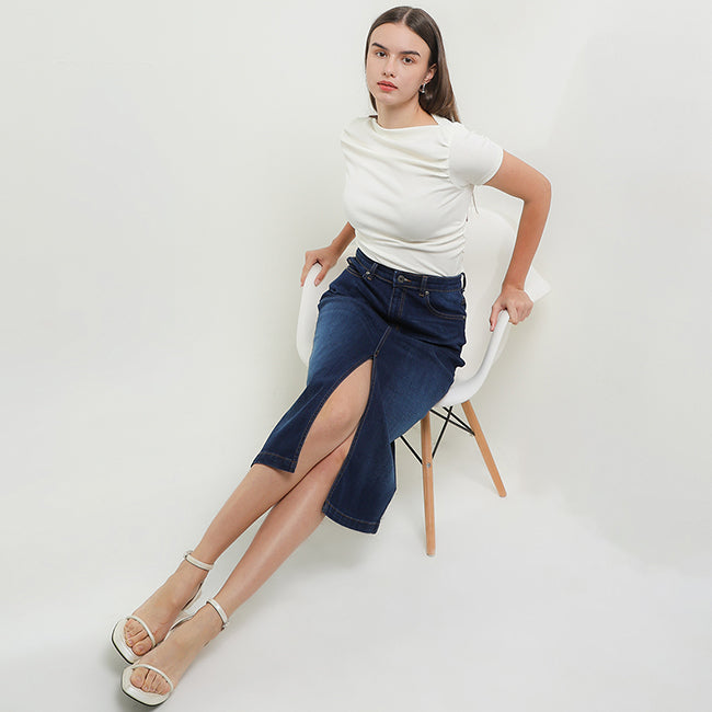 Skirt Louby In Dark Blue