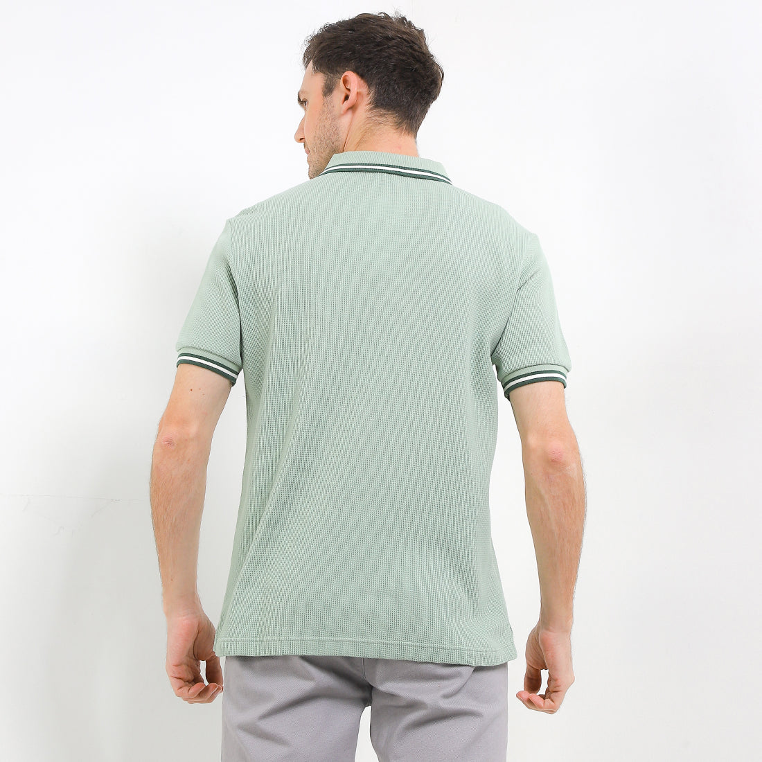 Hush Puppies Pakaian Pria Polo Maeso In Sage