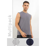 Muscle Tee Qd In Grey