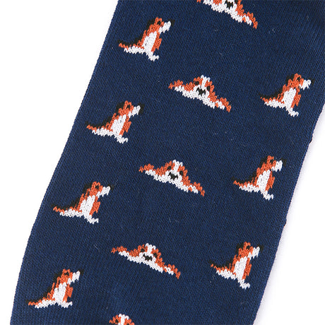 Mens Crew Socks In Gray / Navy/ Blue