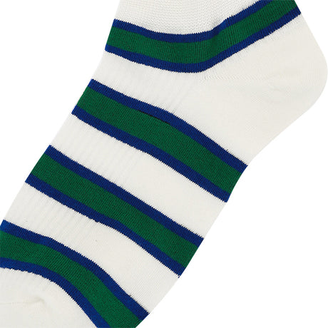 Mens Ankle Socks In White / Green / Blue