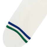 Mens Ankle Socks In White / Green / Blue