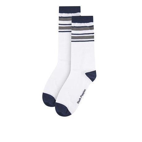 Capo M Crew Socks In Gy/Nv/Wh