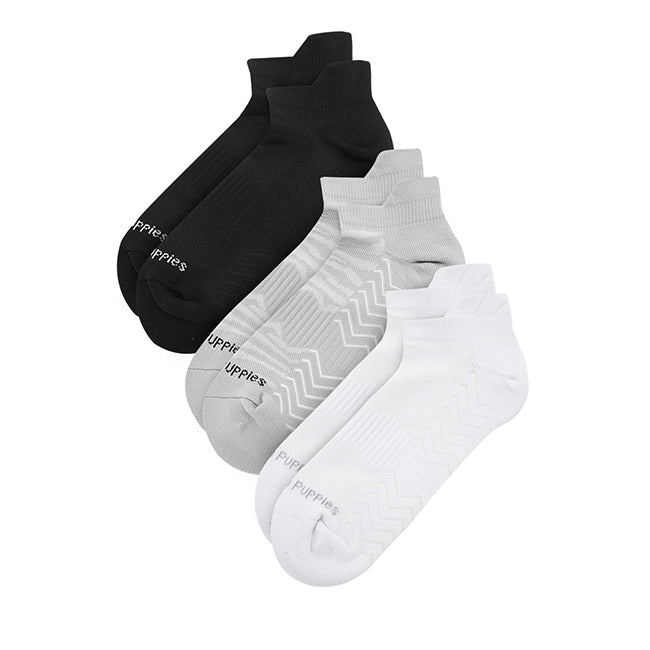 City M Ankle Socks In Bk/Gy/Wh