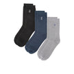 Socks Ford M Crew Sock In Gy/Bk/Nv