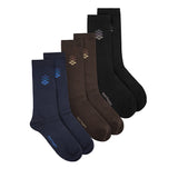 Mils M Crew Socks In Bk/Nv/Br