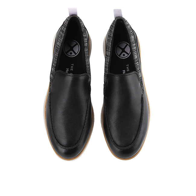Advance Wthr Loafer In Bold Black Leather
