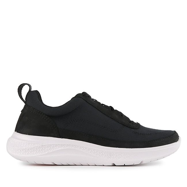 Hush Puppies Sepatu Sneaker Wanita Elevate Laceup In Bold Black Textile