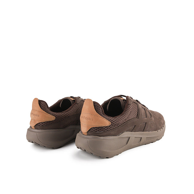 Seventy8 Lthr Runner In Dark Brown Nubuck
