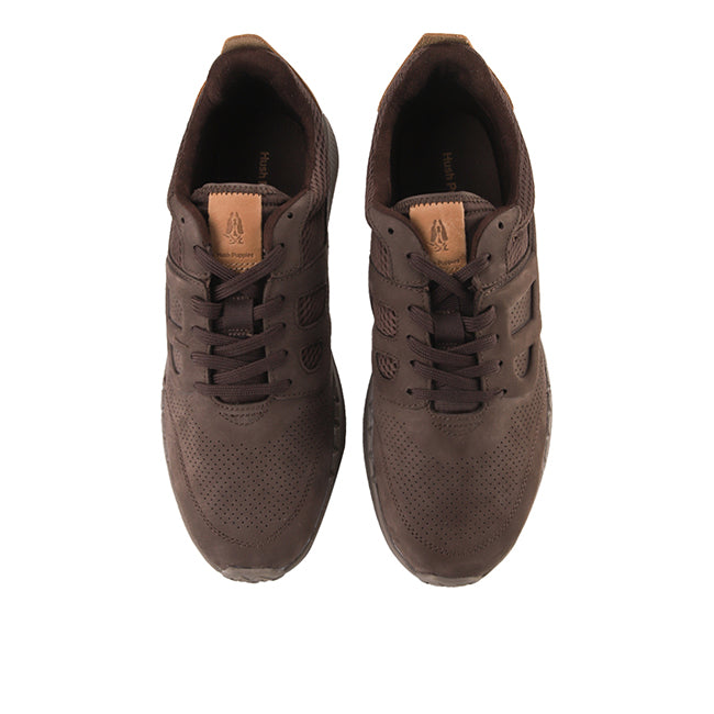 Seventy8 Lthr Runner In Dark Brown Nubuck