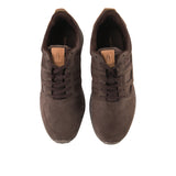 Seventy8 Lthr Runner In Dark Brown Nubuck