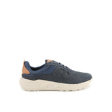 Seventy8 Lthr Runner In Navy Blue Nubuck