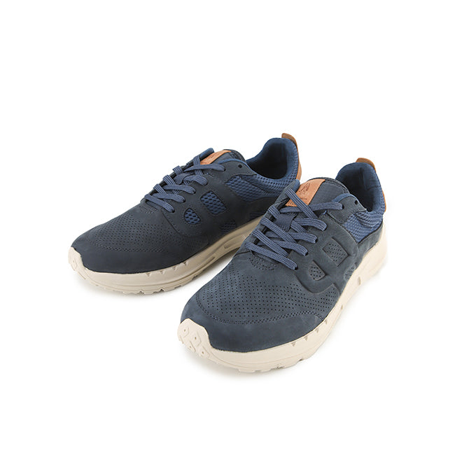 Seventy8 Lthr Runner In Navy Blue Nubuck
