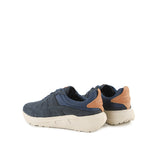 Seventy8 Lthr Runner In Navy Blue Nubuck