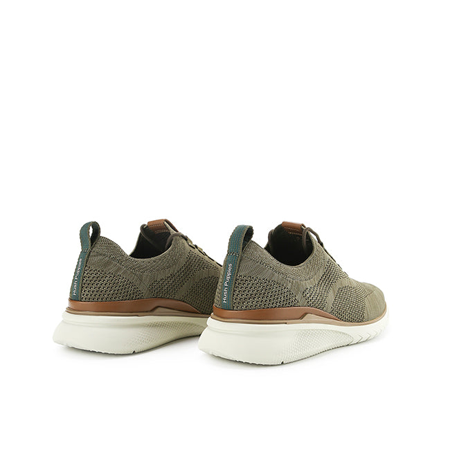 Lace Up Advance Knit Laceup In Dark Olive Knit
