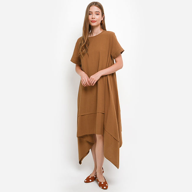 Hush Puppies Pakaian Dress Wanita Kirby In Brown