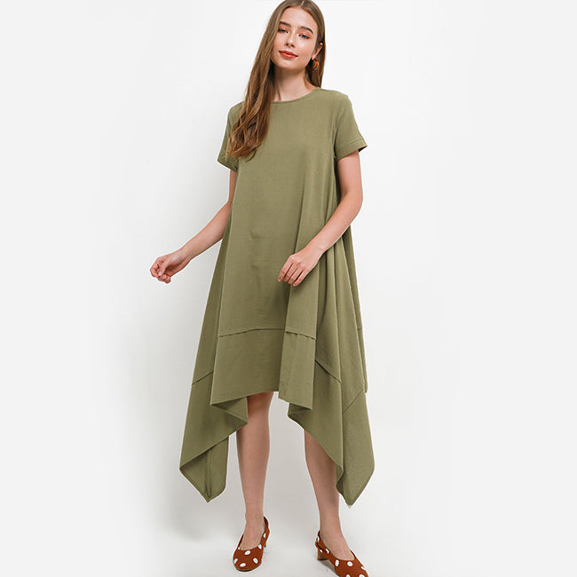 Hush Puppies Pakaian Dress Wanita Kirby In Olive
