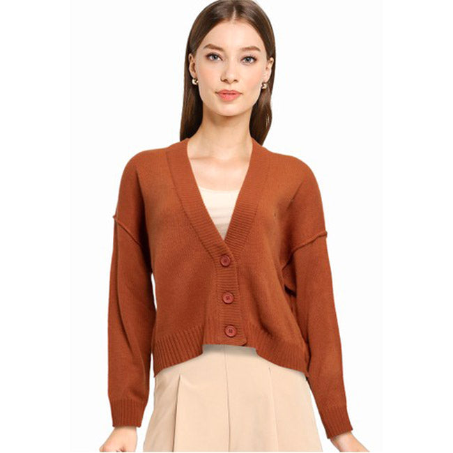 Hush Puppies Pakaian Cardigan Wanita Genae In Camel
