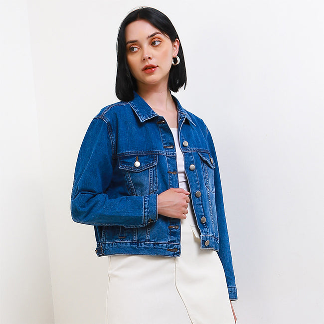 Hush Puppies Pakaian Denim Wanita Euginia In Medium Blue