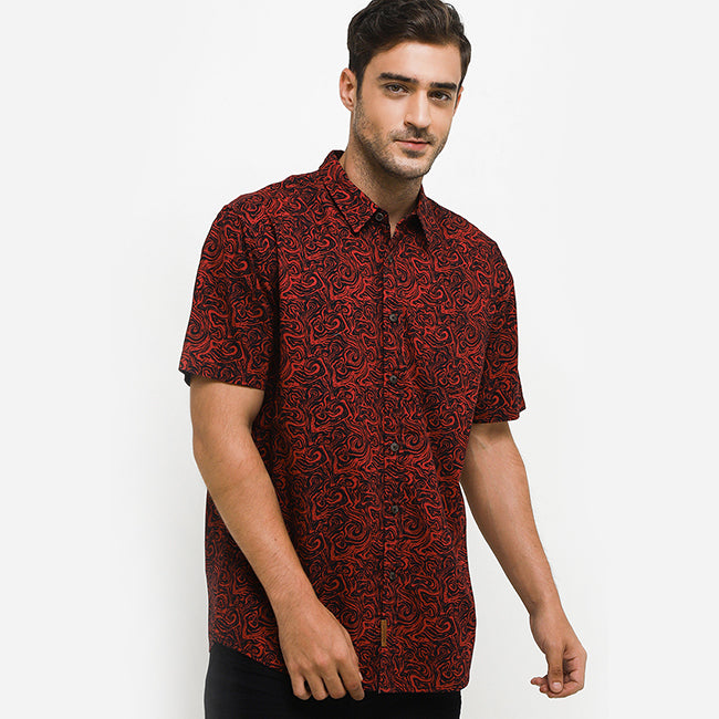 Hush Puppies Pakaian Kemeja Pria Frost In Red