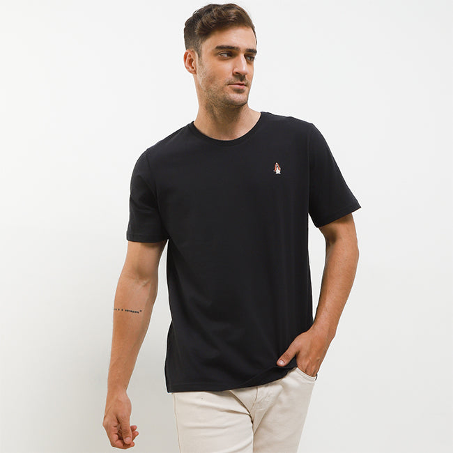 Hush Puppies Pakaian Kaos Pria Leviero Crew 2 In Black